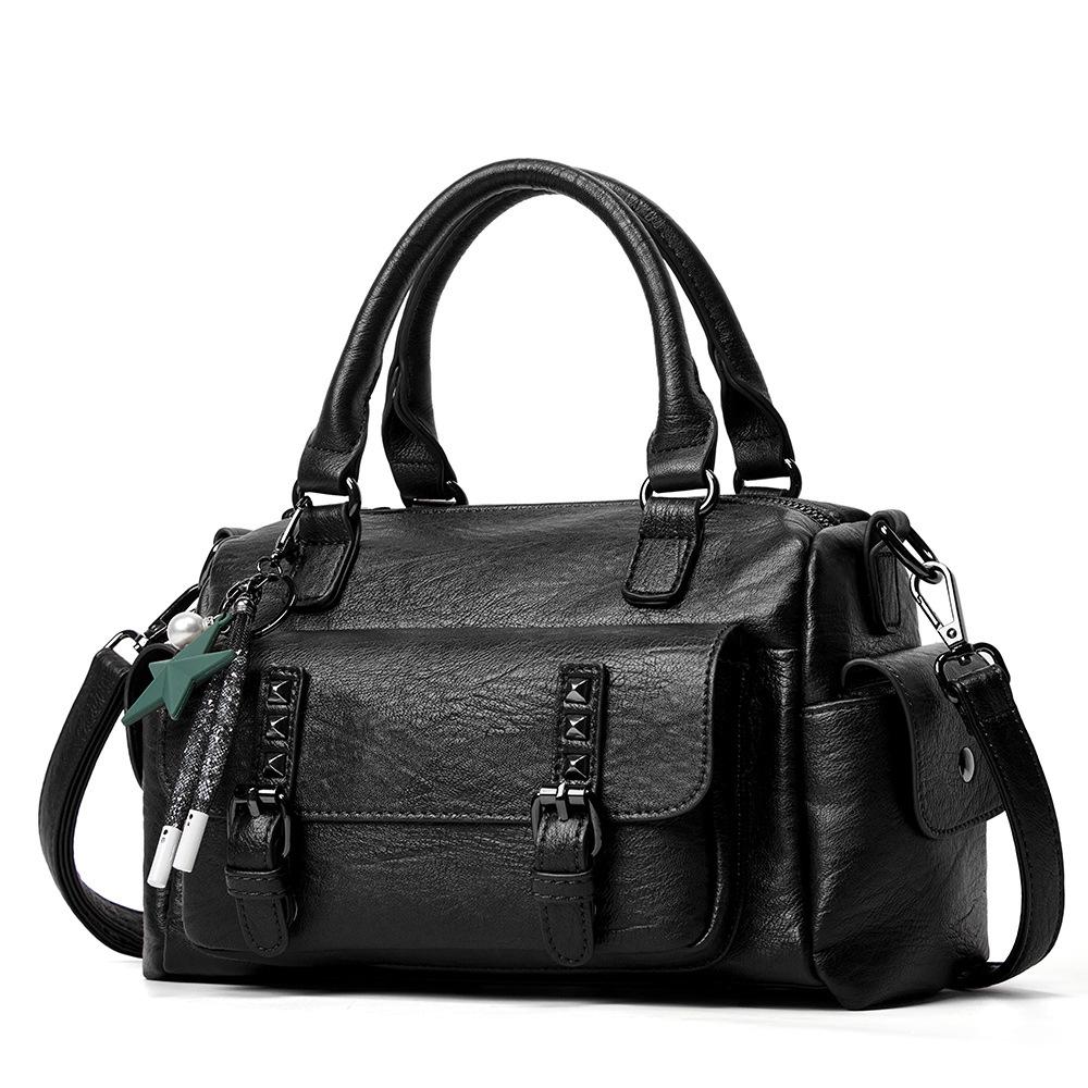 Large Capacity Fashion Handbag Soft Leather Trend Shoulder Diagonal Bag