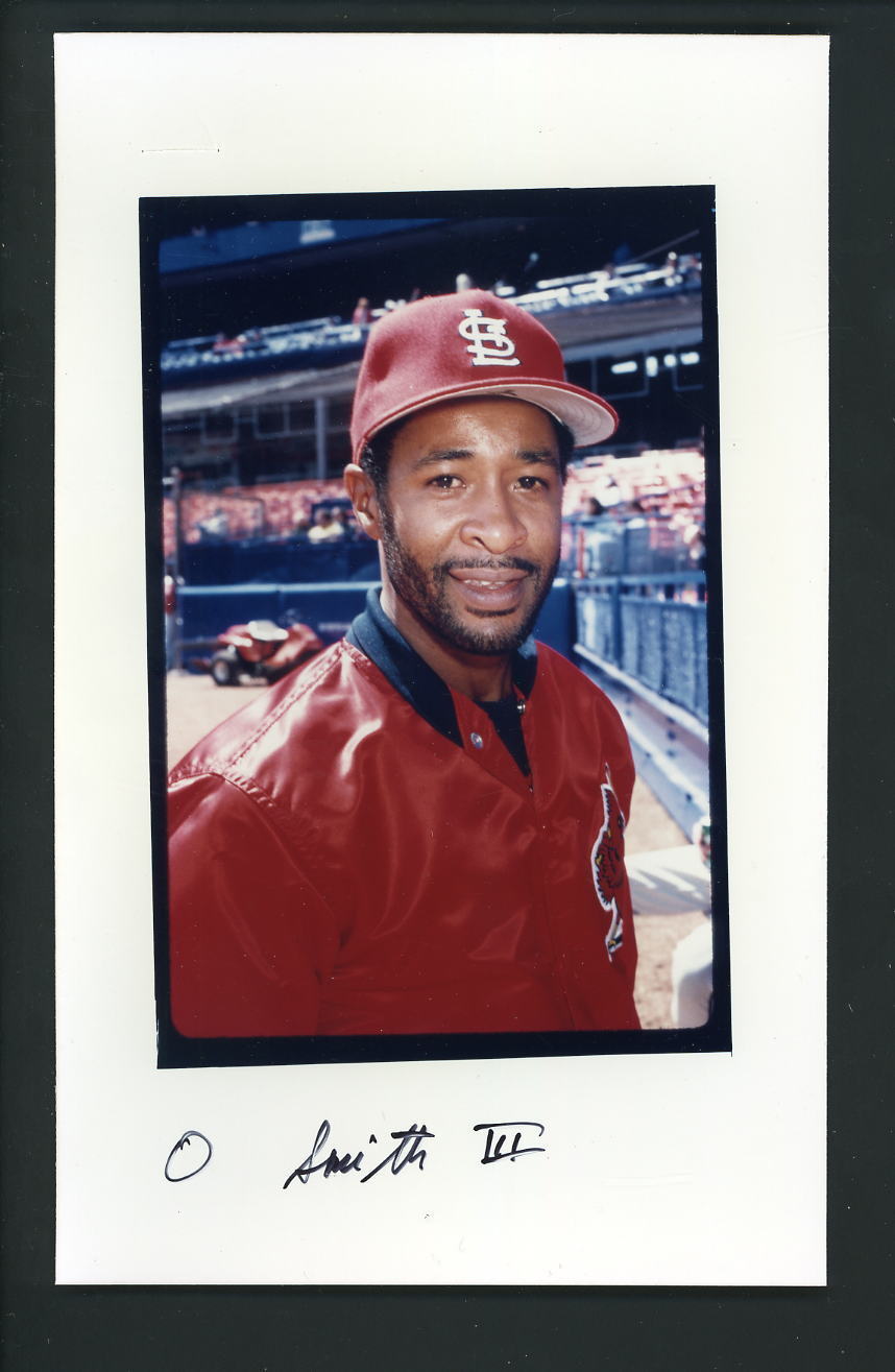 Ozzie Smith Press Original COLOR Photo Poster painting 5 x 8 St. Louis Cardinals pose