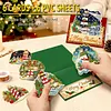 6Pcs DIY Pearl Diamond Painting Christmas Cards, 3D Greeting Card Craft Kits with Resin Pearls, Handmade Holiday Cards for Adults, Christmas Gifts & Decorations
