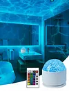 16 Colors Ocean Wave Projector Night Light with Remote & Touch Control Water Ripple Projector Light IP65 Waterproof for Bedroom Ceiling/Party/Game Rooms