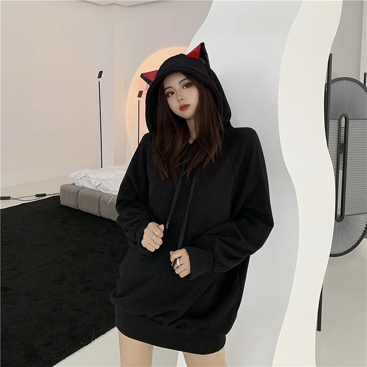 To Be A Devil Red Ears Hoodie