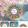 DIY Easter Egg Wreath Acrylic Special Shape Diamond Painting Hanging Pendant