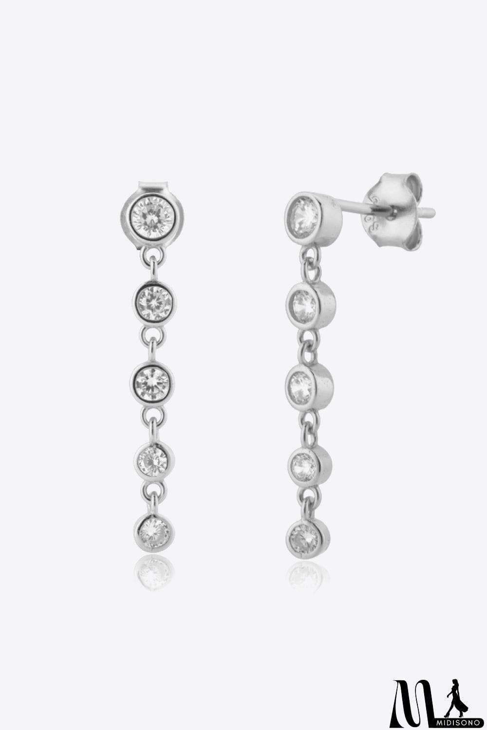 MidiSono - Inlaid Zircon 925 Sterling Silver Earrings