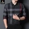 Men's Striped Plaid Business Shirt