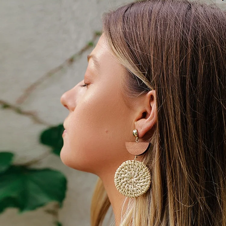 Comstylish Niche Retro Round Earrings