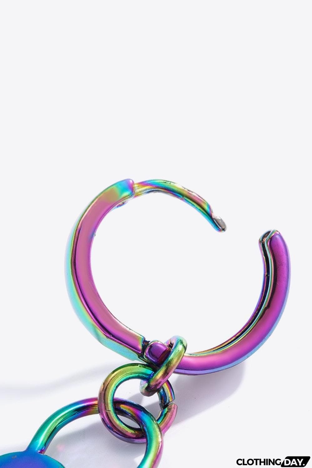 Multicolored Heart Drop Earrings