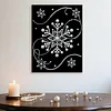 DIY Pearl Painting Snowflake for Home Wall Decor with Frame(40*30cm)