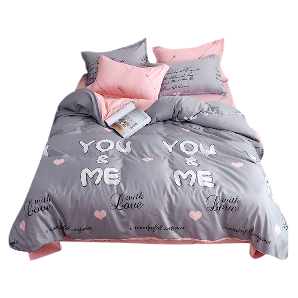 

3pcs 1.2m Simple Bedding Set Quilt Duvet Cover Sheet Pillowcase (D Arrow, 501 Original