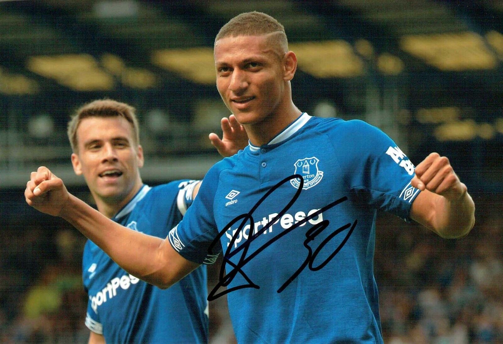 RICHARLISON Signed 12x8 Photo Poster painting 1 AFTAL COA Everton Premier League Football Brazil