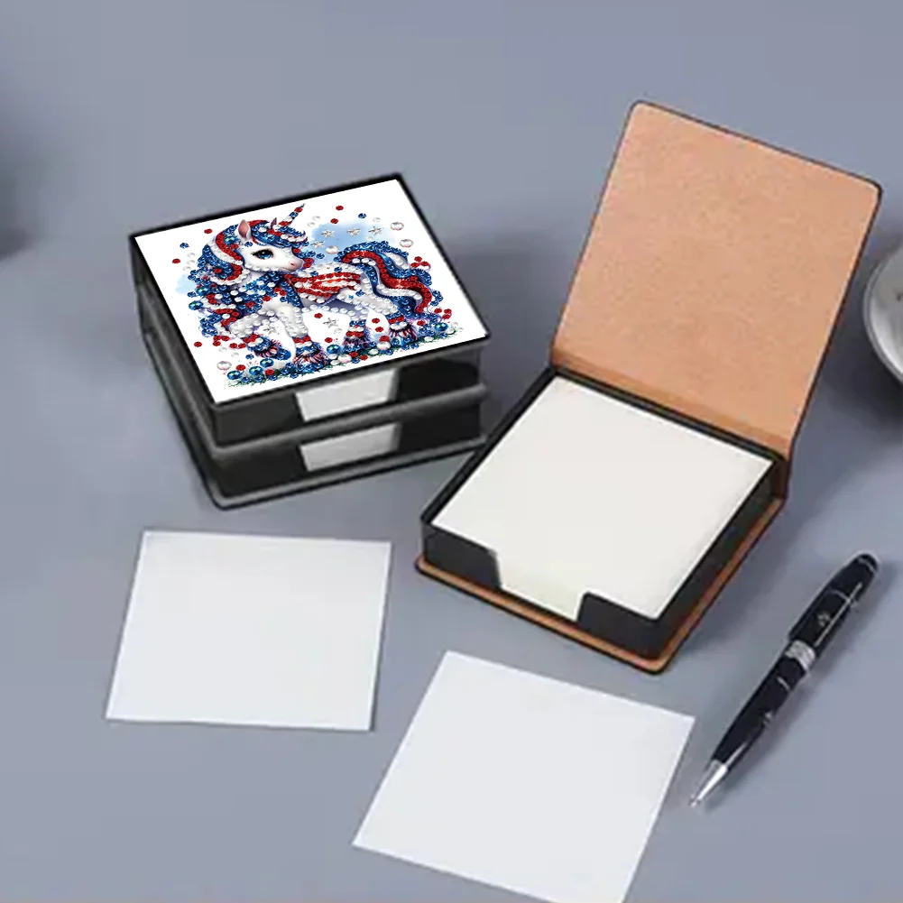 PU 5D Diamond Painting Kit Note Box DIY Diamond Art Notepad Box (K)