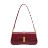 Classic Plain Color Leather Women's Shoulder Bag