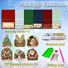 6Pcs DIY Pearl Diamond Painting Christmas Cards, 3D Greeting Card Craft Kits with Resin Pearls, Handmade Holiday Cards for Adults, Christmas Gifts & Decorations