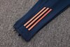 Joyfball 2024/2025 Manchester United Long Zipped Jacket Dark Blue Soccer Jersey 1:1 Thai Quality