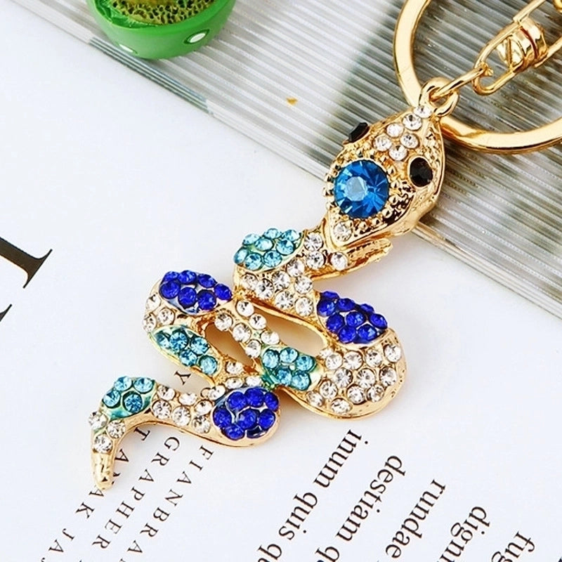 Cute Color Block Alloy Inlay Rhinestones Women’s Keychain