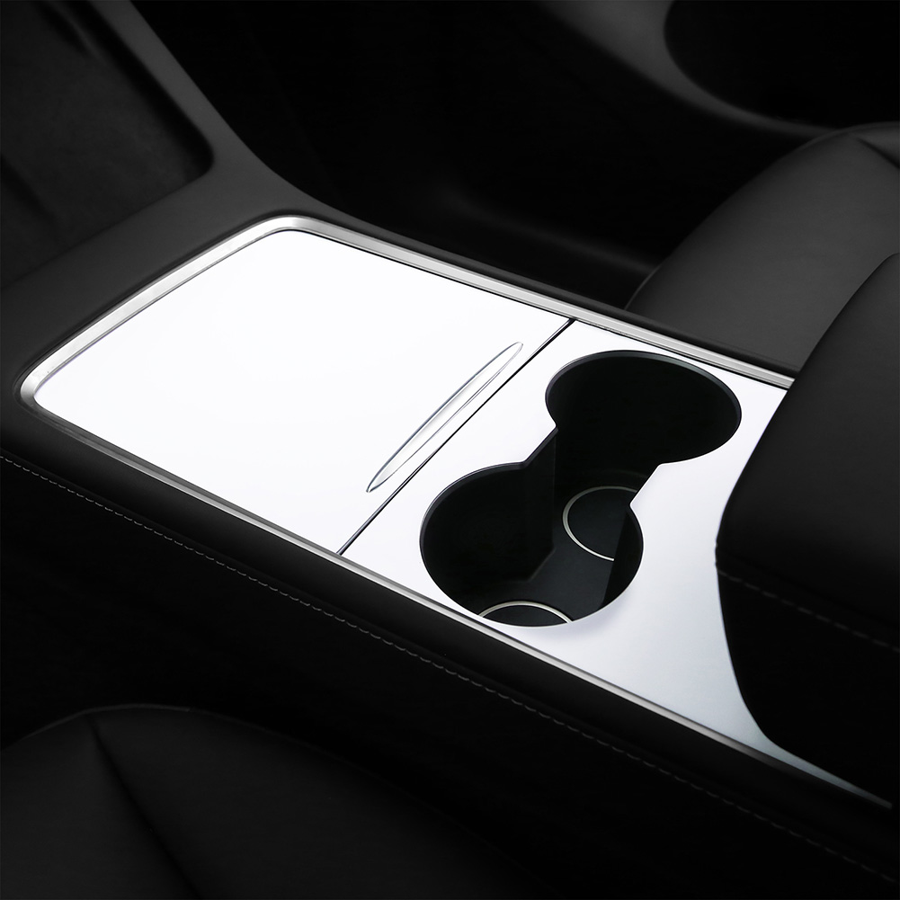 

Center Console Wrap for Tesla Model 3 Y 2021 ABS Plastic Console Protector, White, 501 Original