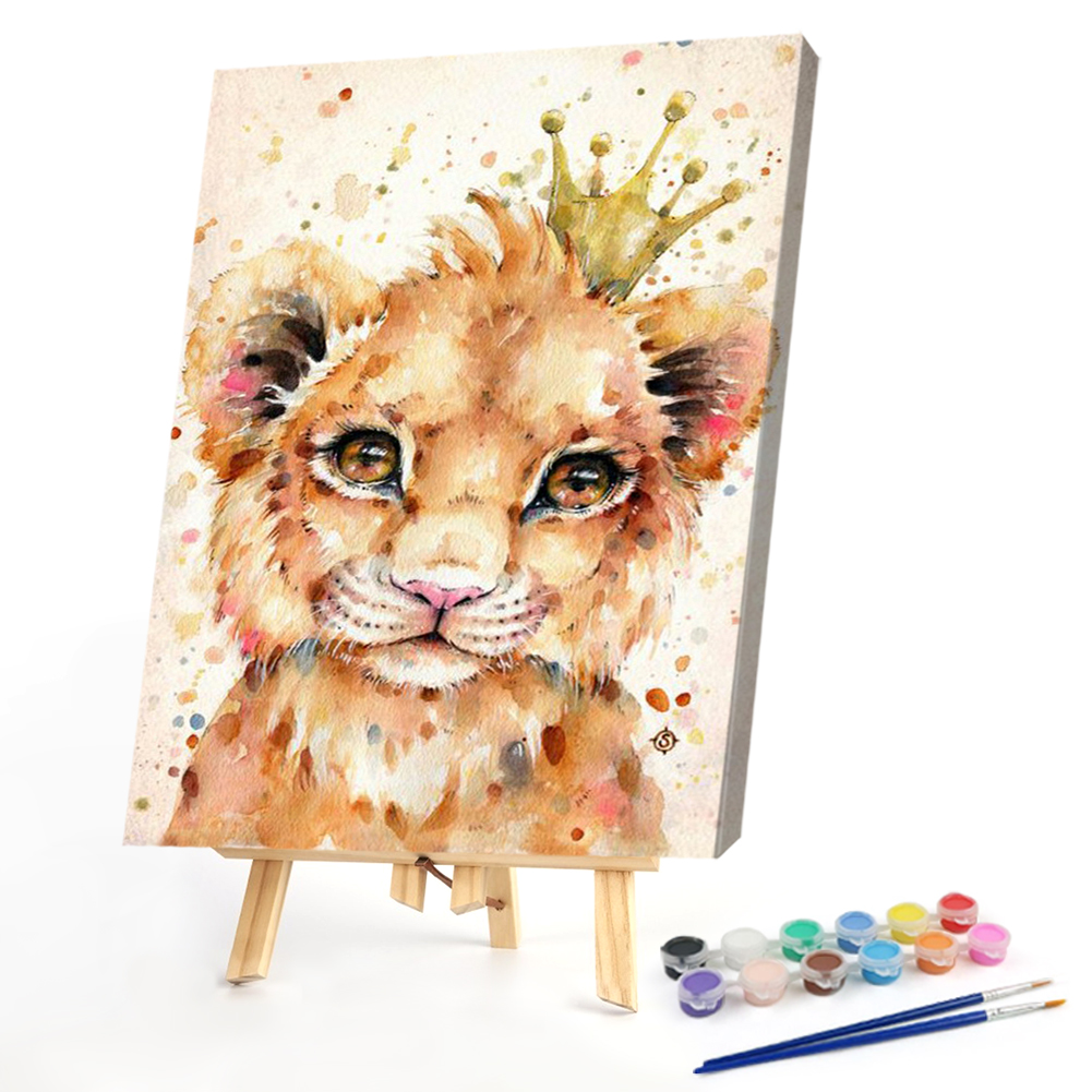 

40*50CM - Paint By Numbers - Color Flower Lion, 501 Original