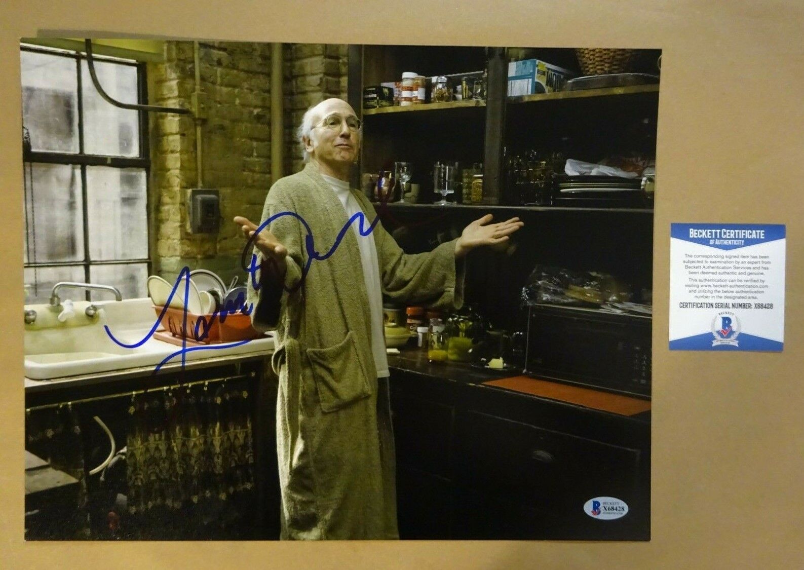 Signed LARRY DAVID Autographed 11X14 Photo Poster painting BECKETT BAS COA Curb Your Enthusiasm