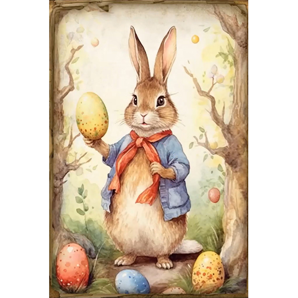 Holiday Bunny-Paint by Numbers-16"x24"/40*60cm