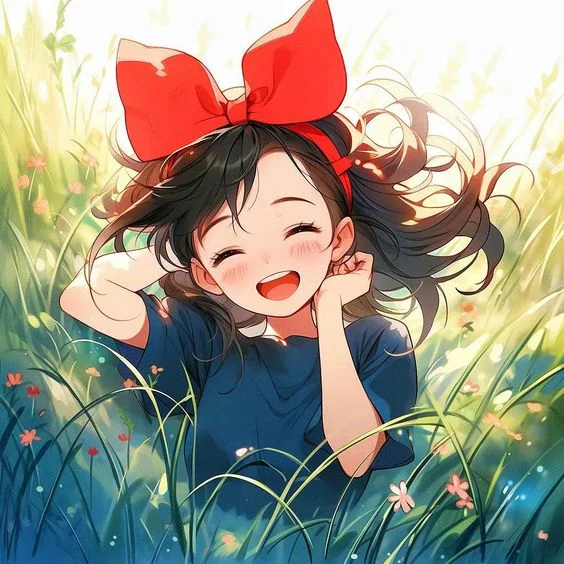 Anime Lying on the Grass 40*40CM(Canvas) Diamond Painting gbfke