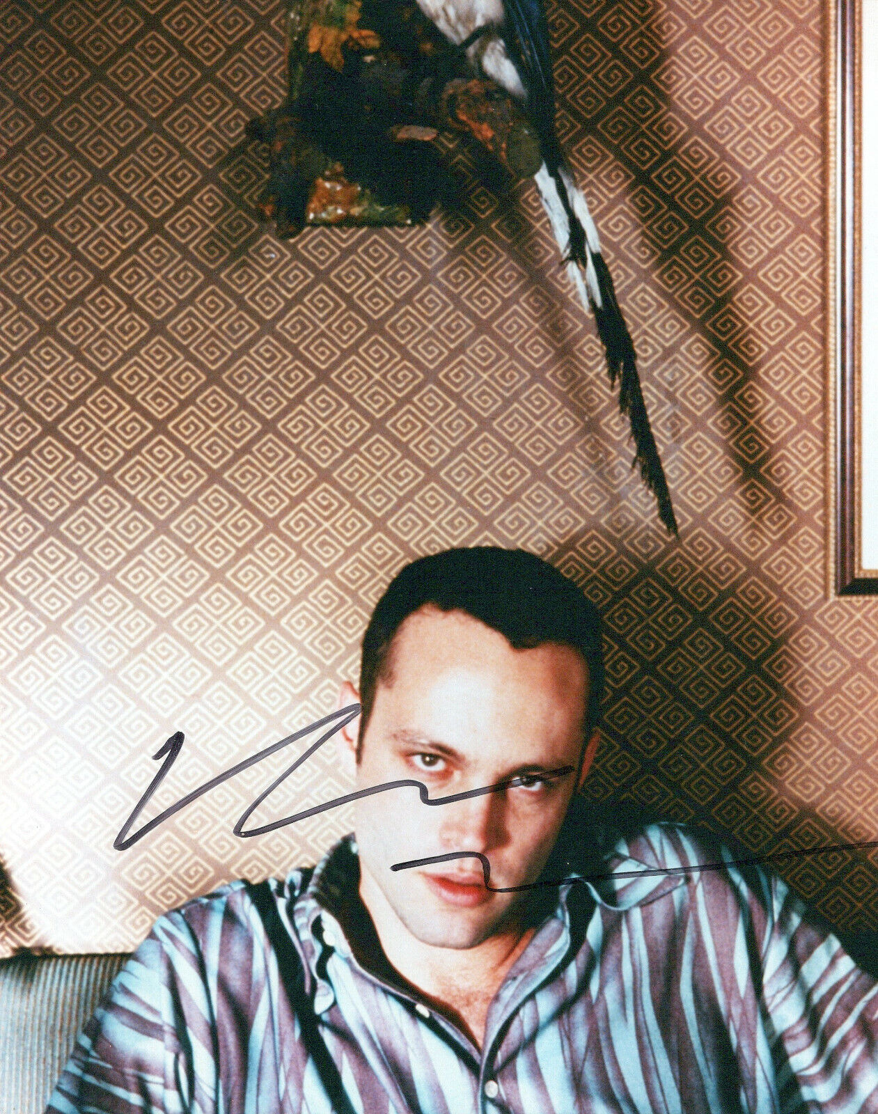 Vince Vaughn Psycho autographed Photo Poster painting signed 8x10 #1 Norman Bates on face auto