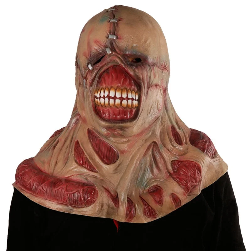 Aonga Halloween Halloween Zombie Mask Scary Tyrant Horror Mask Cosplay Nemesis Costume Props Horror Movie Latex Masks