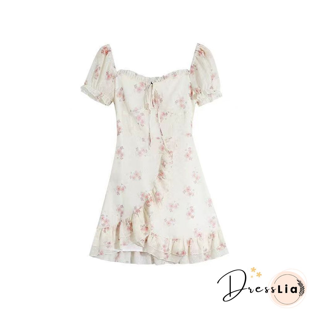 Summer Floral Sleeveless Midi Dress Elegant Sexy French Vintage Strap Dresses Woman Party One Piece Korean Fashion Robe Y2K