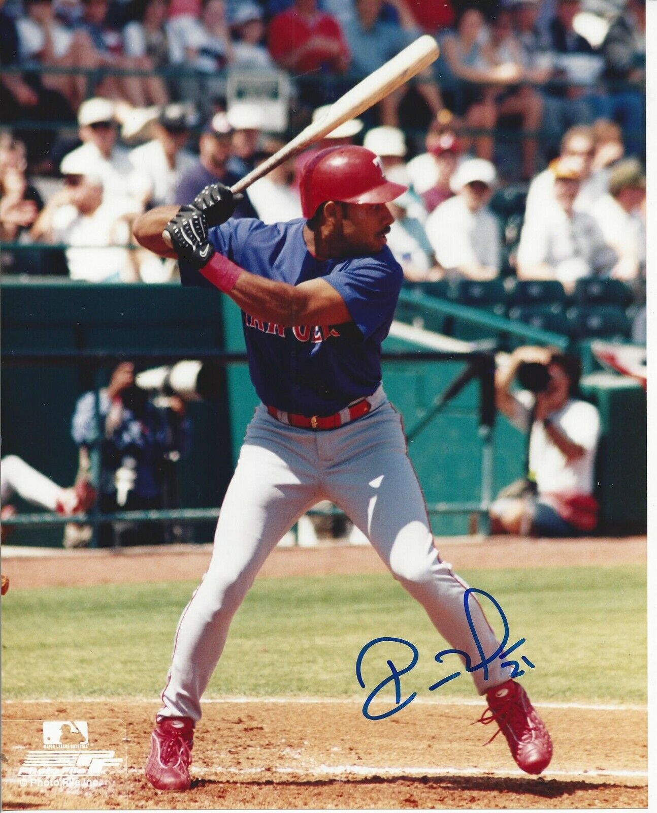 Ruben Mateo Autographed 8x10 Texas Rangers#S1085