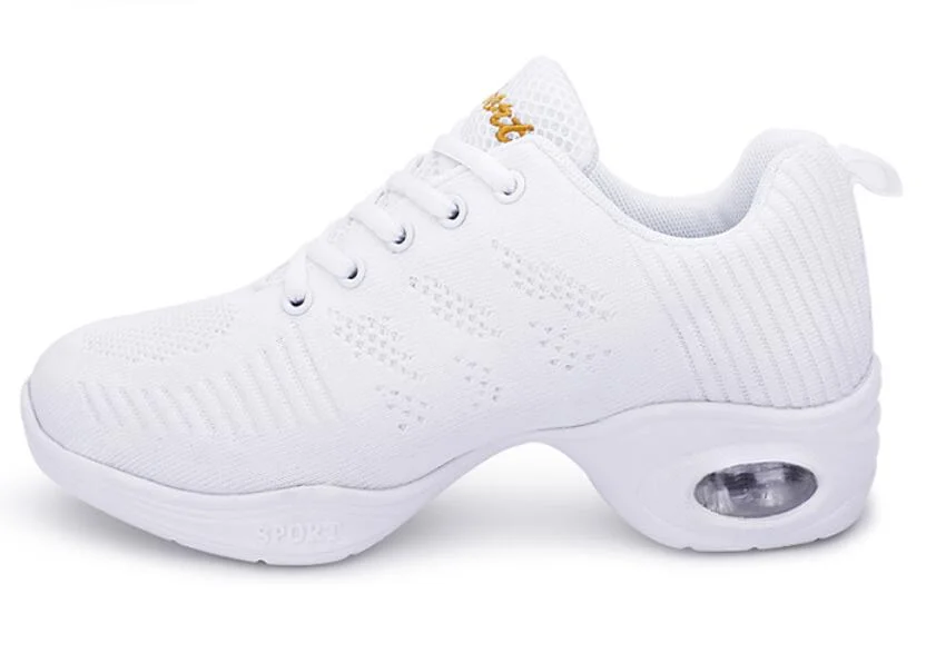 Brand Women Shoes Soft Outsole Woman Breath Jazz Hip Hop Shoes Feature Dance Sneakers Ladies Girl's Modern Jazz Dancing Shoes W3