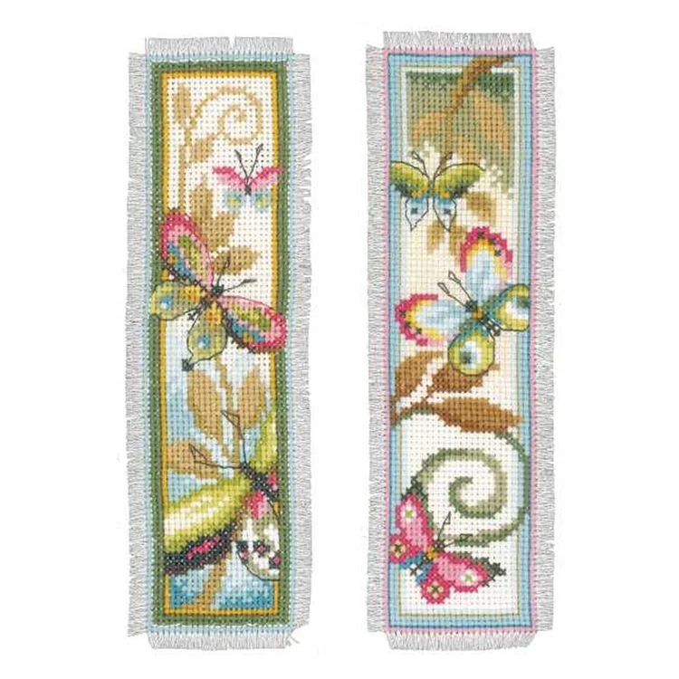 Bookmark - Butterfly Animal Type 14CT Counted Cross Stitch 18*6CM