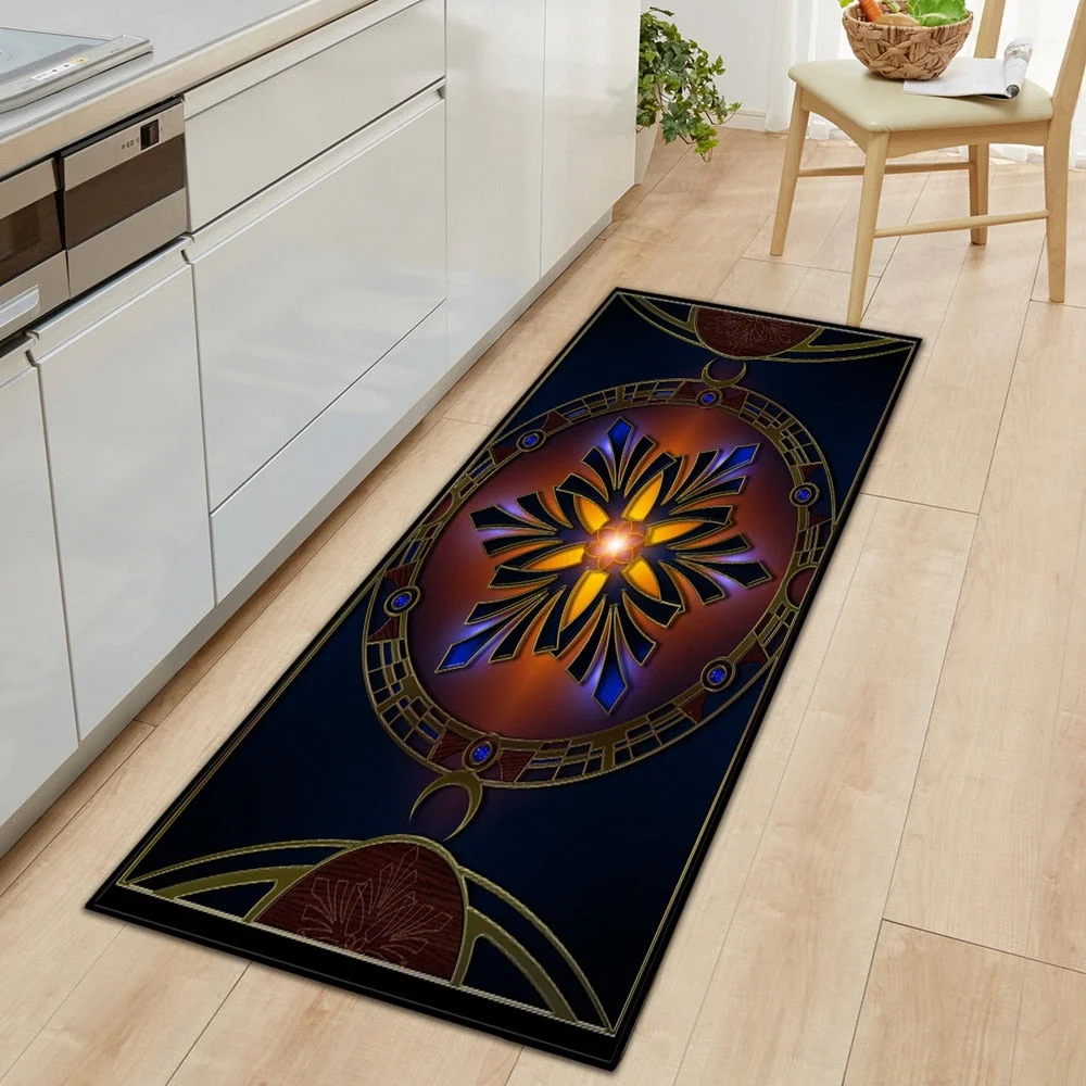 Nordic Entrance Doormat Kitchen Mat Home Bedroom Hallway Floor Rug 3D Pattern Decoration Flannel Carpet Bathroom Non-slip Mat