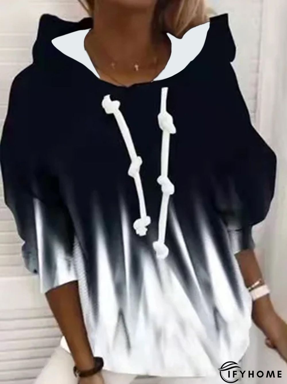 Ombre Long Sleeve Sweatshirt Hoodies Women | IFYHOME