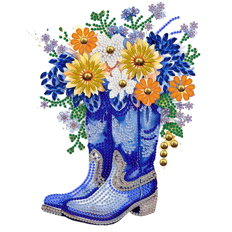 Retro Nostalgic Boots 30*30CM(Canvas) Special Shaped Drill Diamond Painting gbfke