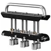 [US Local Warehouse] 3-Station Edge Roller Bender 0-90 Bending Angle Hand Sheet Metal Bender with Aluminum Alloy Handle Metal Bending Tool for Making 1/2 to 5 in 13 to 130mm Bends (Black)