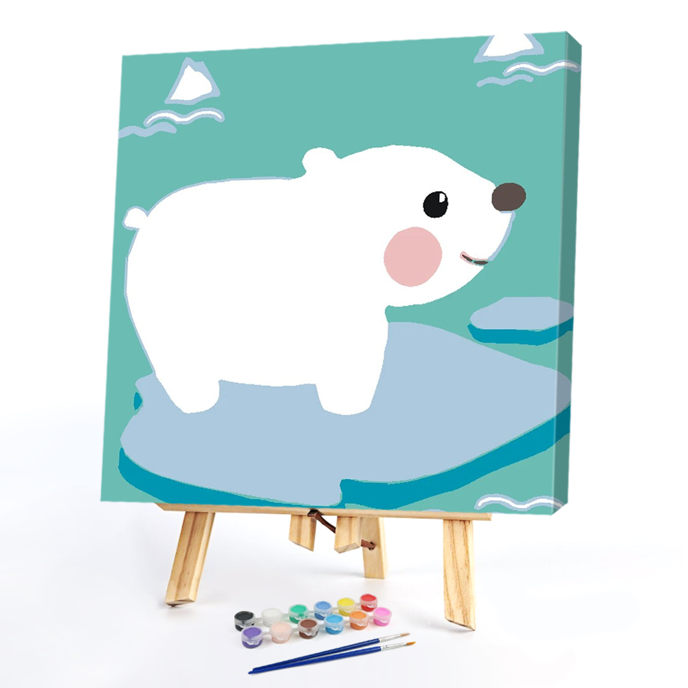 

20*20CM - Paint By Numbers - Cartoon Pola Bear, 501 Original
