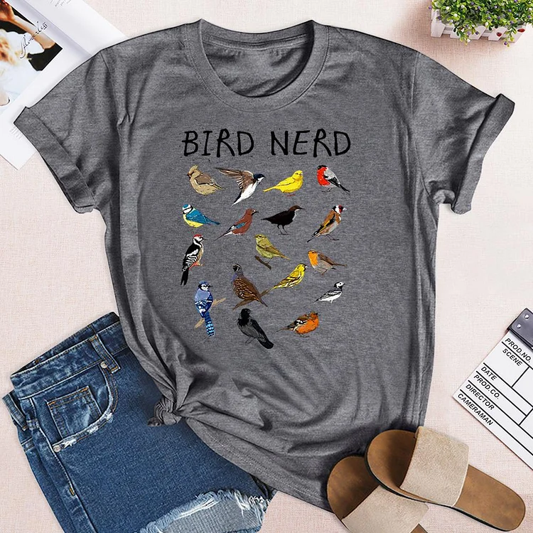 Bird Nerd Different Kinds of Bird T-Shirt-03541-Annaletters