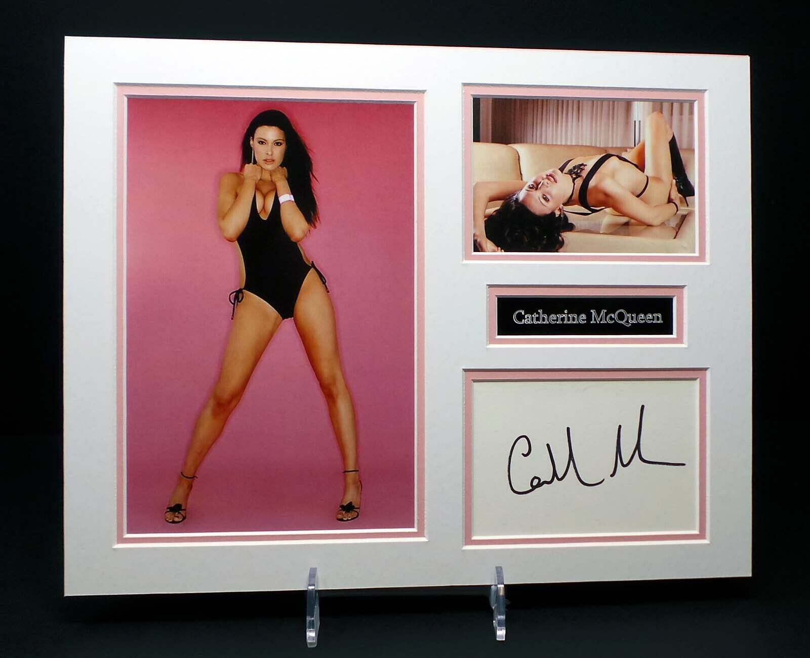 Catherine McQUEEN Signed Mounted SEXY Photo Poster painting Display AFTAL RD COA Scottish Model