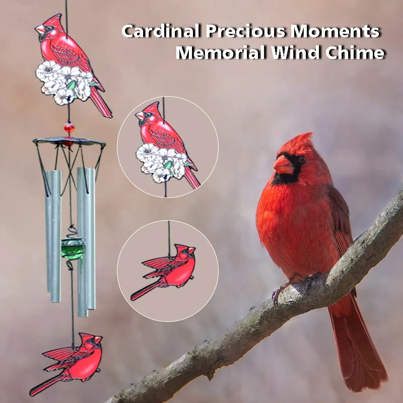 Cardinal Precious Moments Memorial Wind Chime