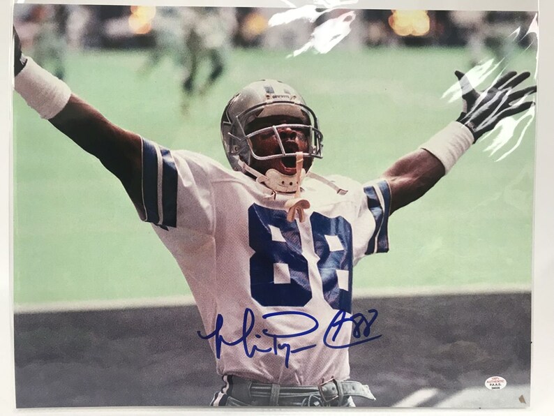 Michael Irvin Signed Autographed Glossy 11x14 Photo Poster painting Dallas Cowboys - PAAS COA