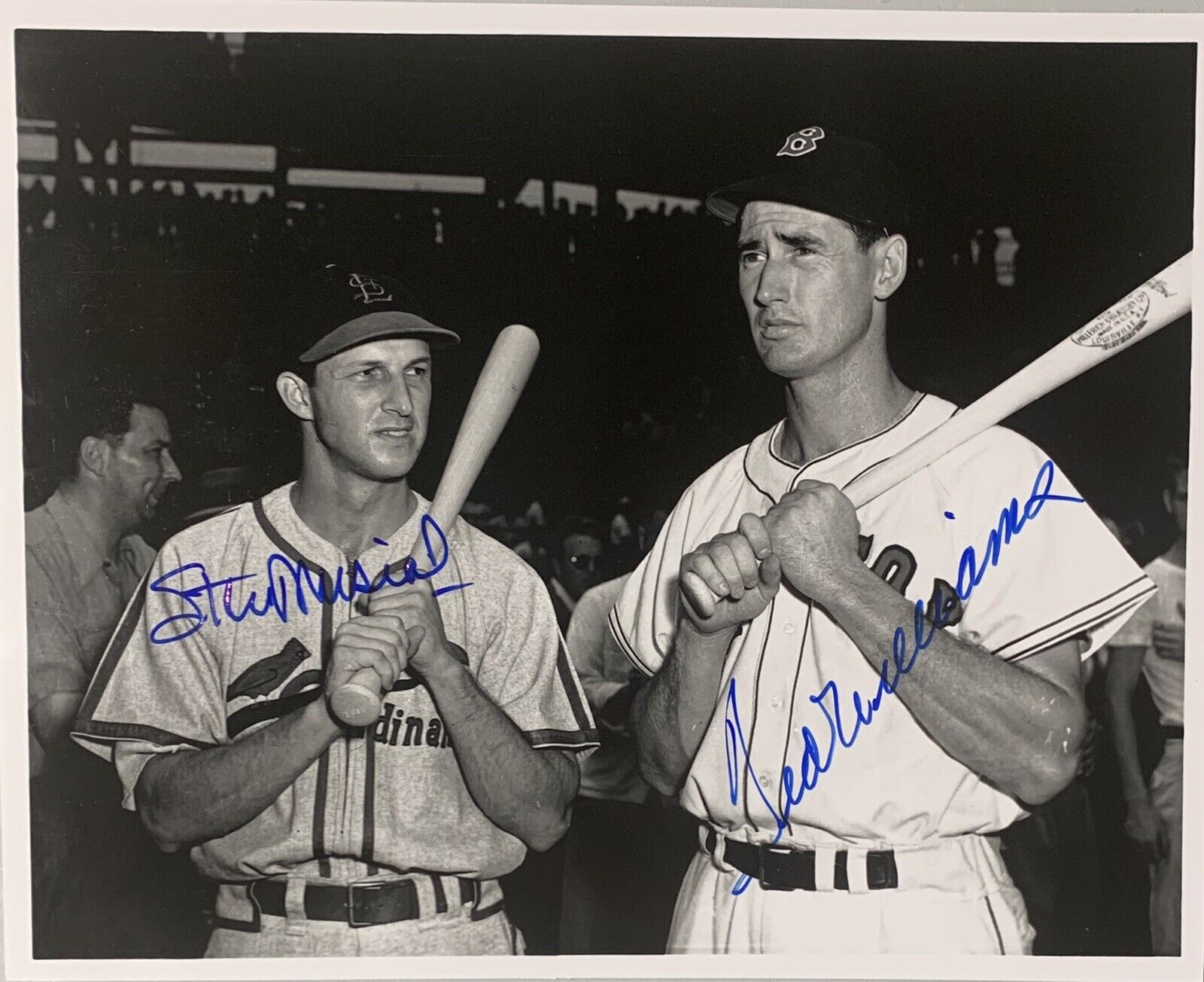 Ted Williams Red Sox & Stan Musial Cardinals Dual Signed 8x10 JSA LOA BB88002