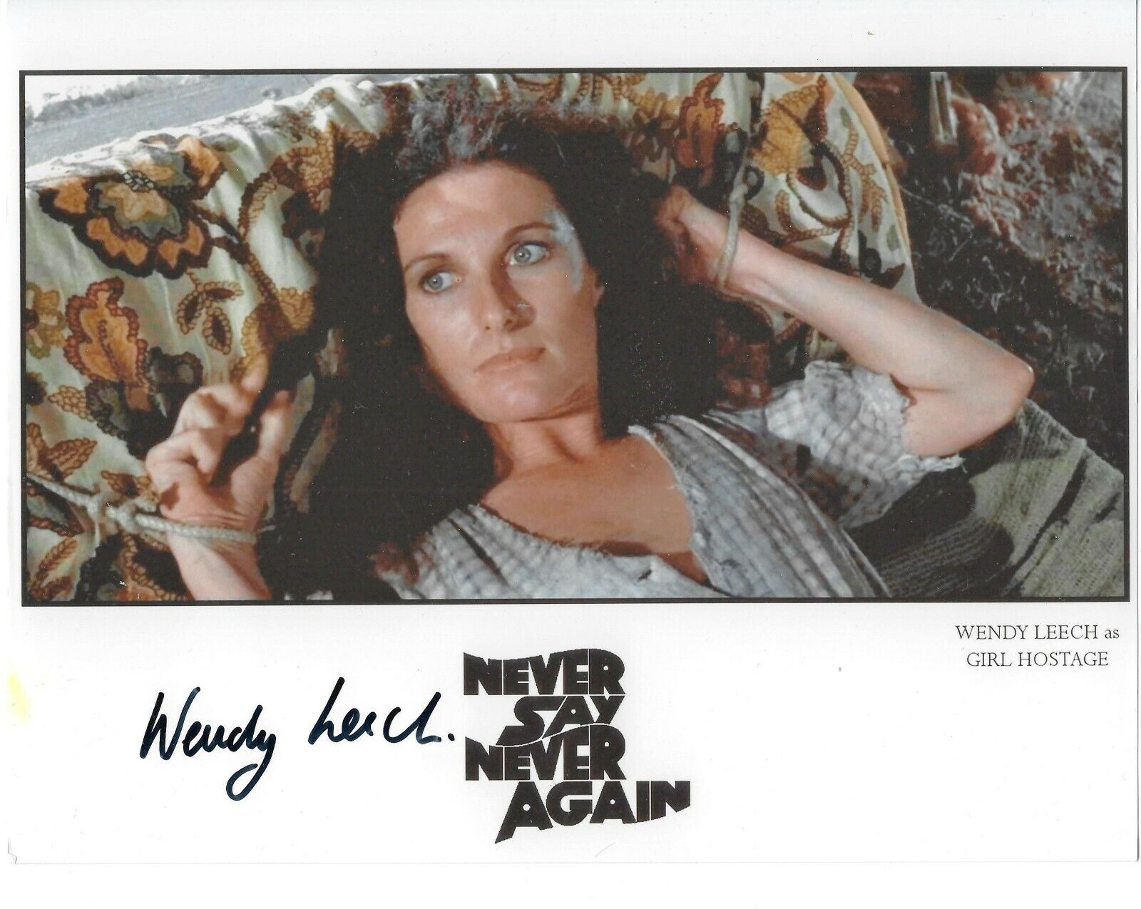 WENDY LEECH SIGNED 007 JAMES BOND 8x10 Photo Poster painting UACC & AFTAL RD AUTOGRAPH