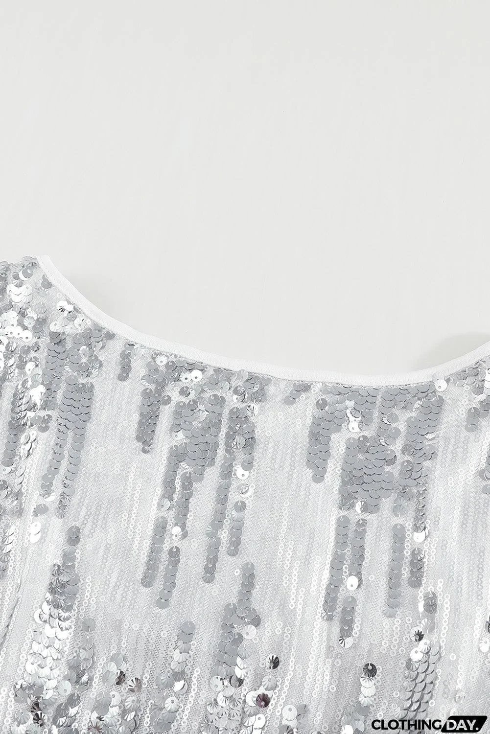 Apricot Sequin Batwing Top Midi Dress