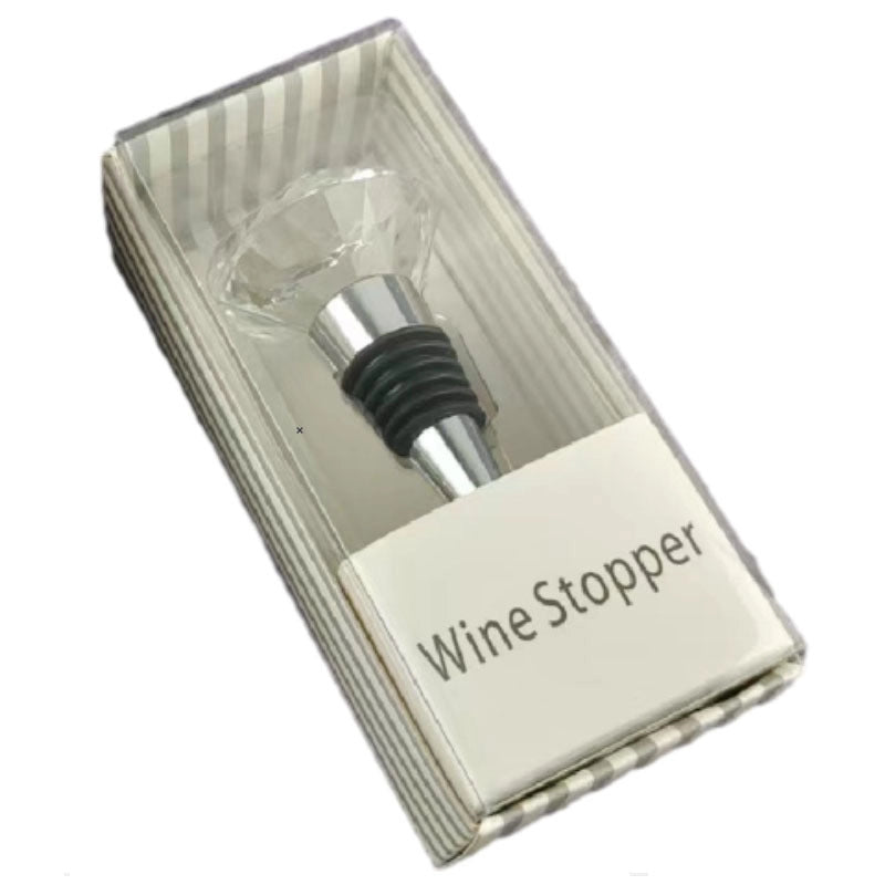 Glam Solid Color Crystal Aluminium Alloy Wine Stopper 1 Piece