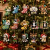 15Pcs DIY Christmas Atmosphere Dog Diamond Painting Pendant (Double-Sided)