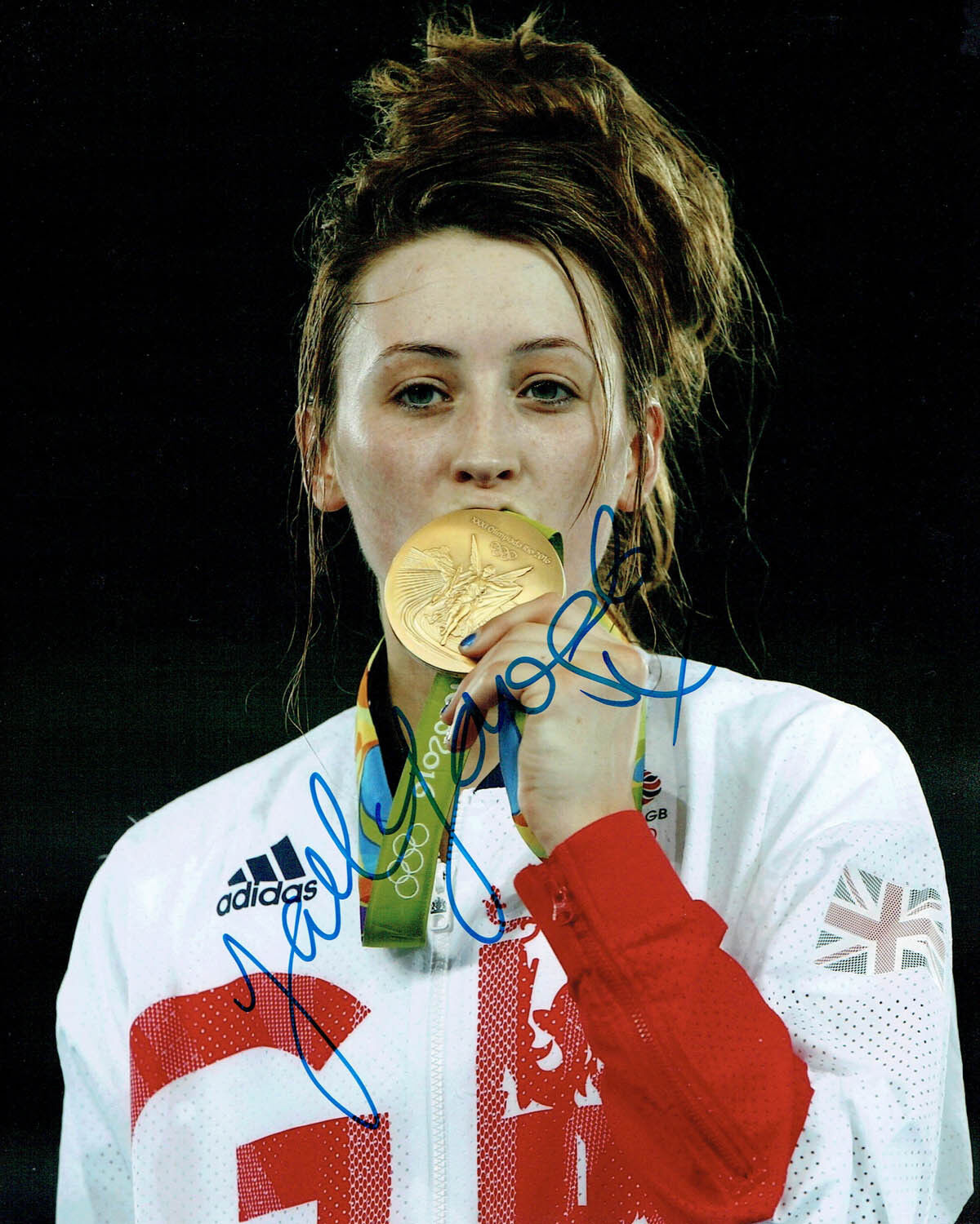 Jade JONES Taekwondo Rio 2016 Olympics Autograph Signed 10x8 Photo Poster painting 5 AFTAL COA