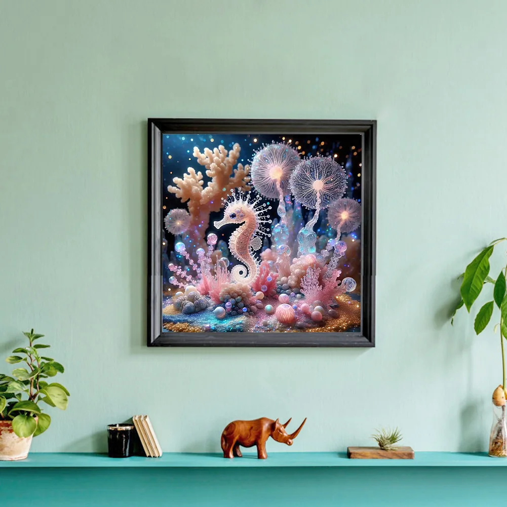 Diamond Painting - Full Round Drill - Seahorse Seaweed(Canvas|40*40cm)