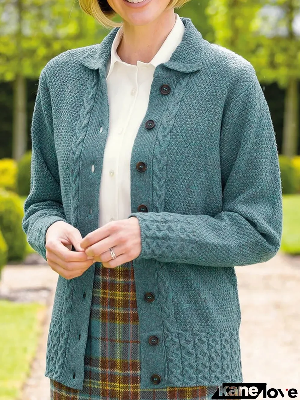 Casual Shawl Collar Plain Loose Sweater Coat