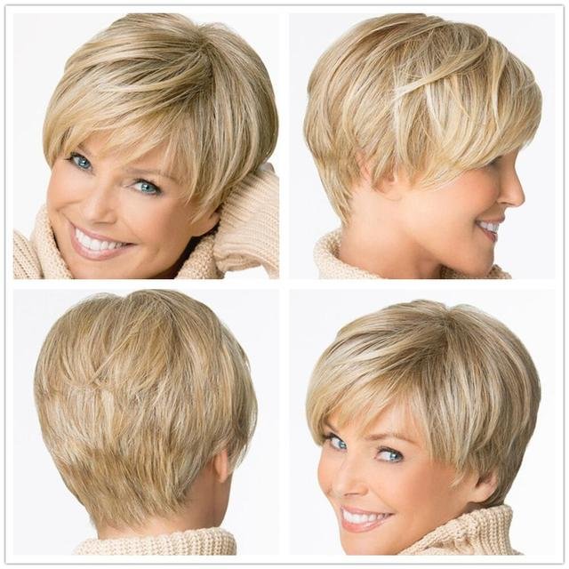 Zaesvini Hair®|Short Hairstyle Cut Wig Female Blonde Wig Zaesvini