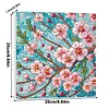 Kits sp&eacute;ciaux de peinture en diamant partiel en forme de 5D en forme de fleur de p&ecirc;cher pour adultes d&eacute;butants, peintures en diamants en diamants, peintures de pierres pr&eacute;cieuses avec cadre 25x25 cm