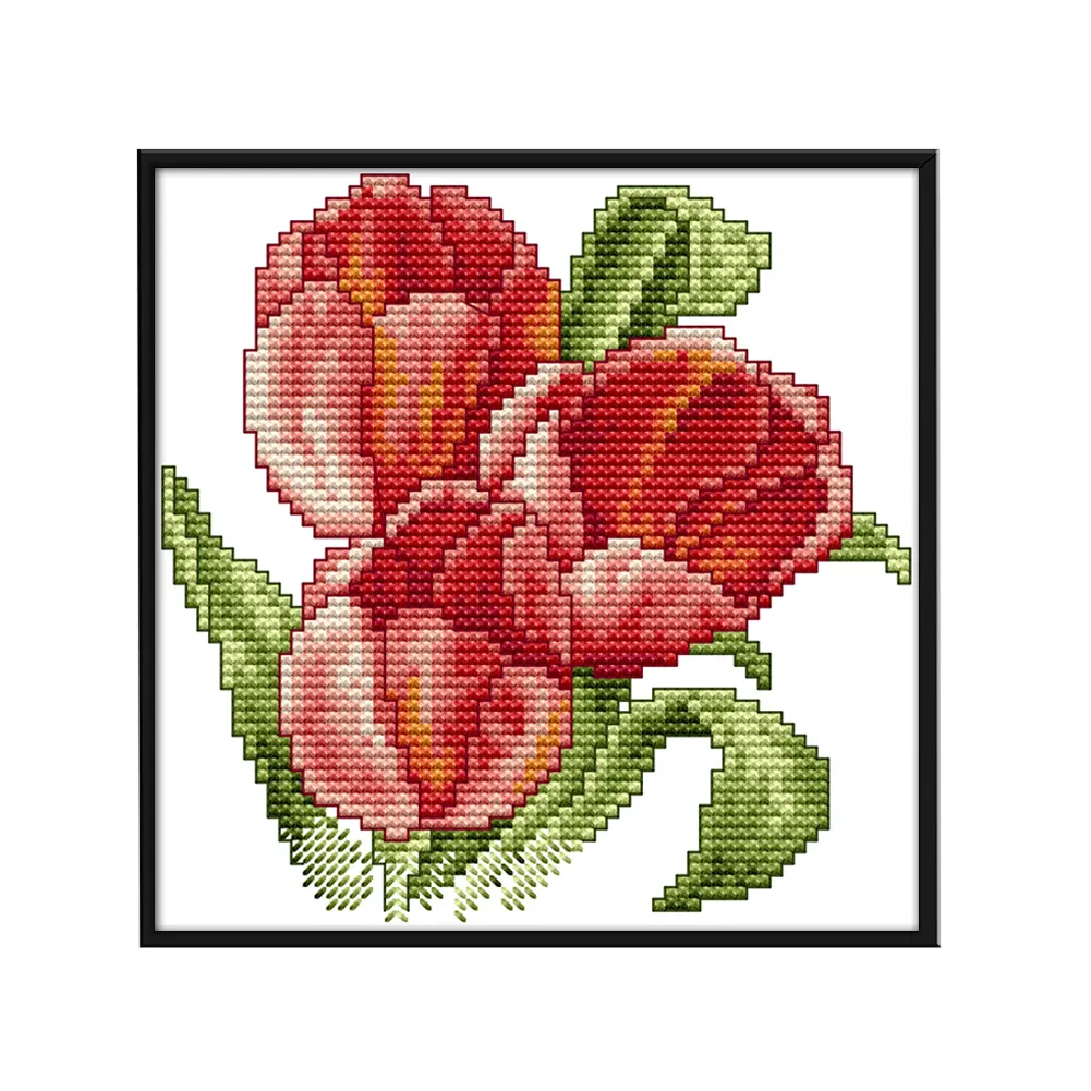 14ct Stamped Cross Stitch - Flower(17*17cm)