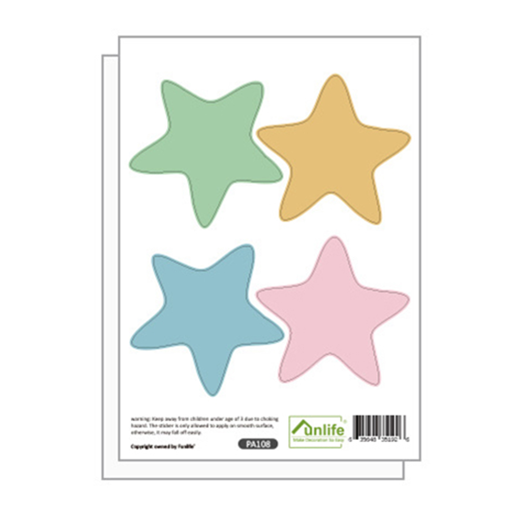 

6pcs/set Wall Sticker DIY Vinyl Wall Decals Door Murals (Five-pointed Star, 501 Original